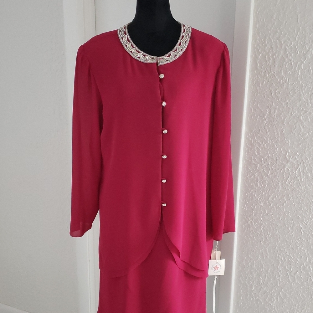JULIAN WILDER NEW ELEGANT SET WITH SKIRT AND TOP SIZE 16 GREAT FOR EASTER